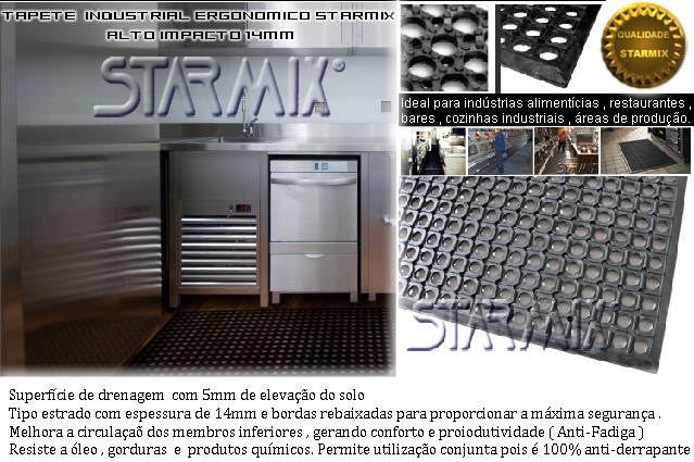 Tapete Antiderrapante para Cozinhas Industriais