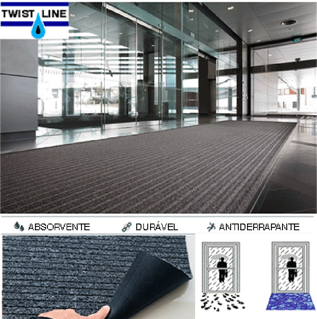 Apresentação do tapete absorvente profissional sob medida TwistLine da marca STARMIX