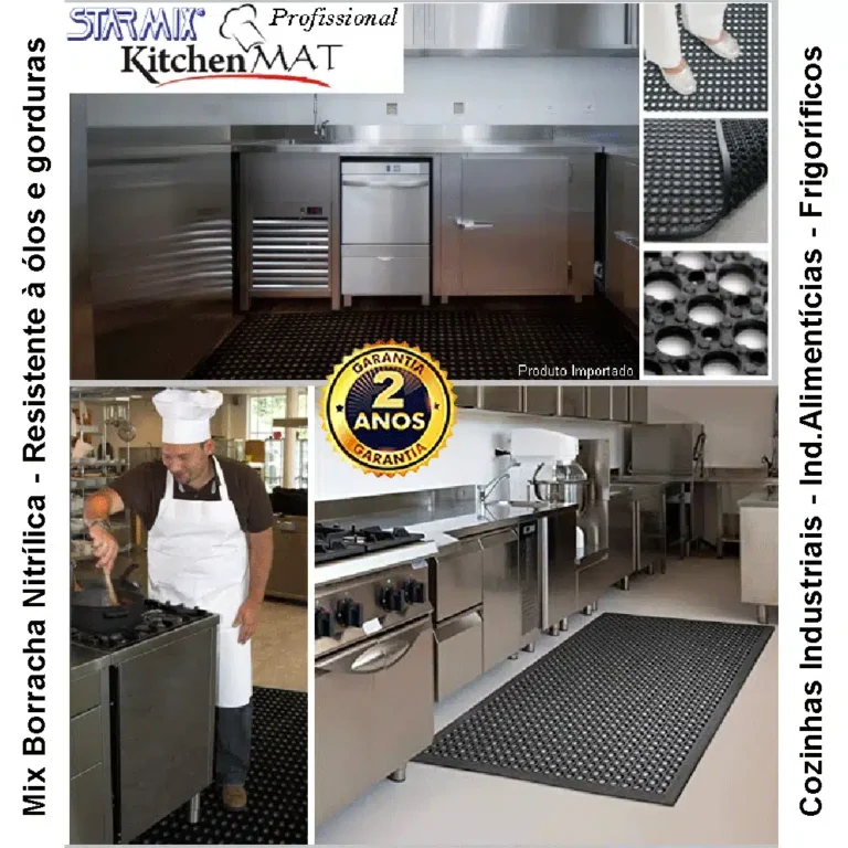 tapete antiderrapante para cozinhas industriais STARMIX