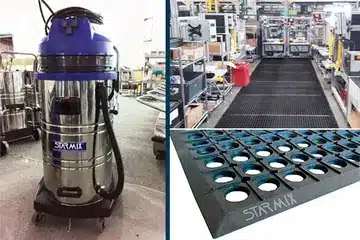 Aspiradores industriais para pó e líquidos e tapetes ergonômicos antifadiga NR-17 — Fábrica STARMIX